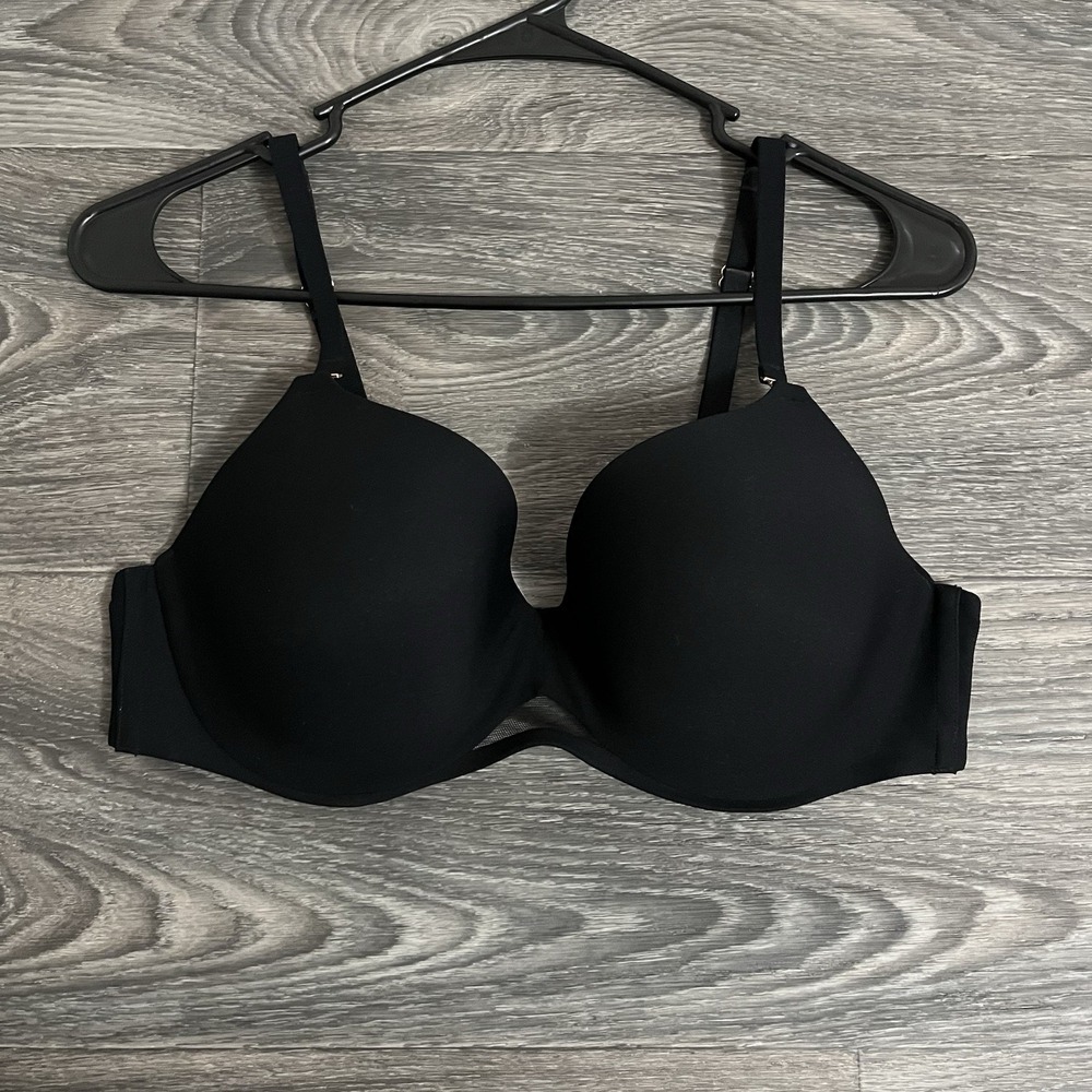 Soma Bodify Perfect Coverage Underwire TShirt Seamless Bra Womens 38C Black